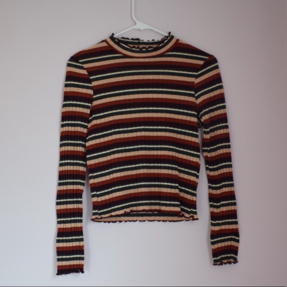 Striped ribbed top